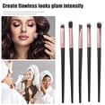 thumbnail image 3 of 10 Pcs Makeup Brush Set Contour Concealer Blush Plastic Metal Handle Brown Black Rose Gold Tone, 3 of 7
