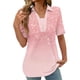 thumbnail image 2 of Tops Cortos para las Mujeres Blusas Impresas Manga Corta Turndown Collar Camiseta, Tops de Blusa para las Mujeres Casual, 2 of 4