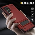 thumbnail image 3 of JTCASES for Samsung Galaxy S22 Ultra Case, Foldable Kickstand Heavy Duty Protective Rugged Hybird Anti-slip Shockproof/Drop Resistant PC TPU Shell for Samsung Galaxy S22 Ultra, Red, 3 of 7