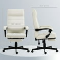 thumbnail image 3 of Vinsetto High-Back Office Chair Linen Computer Desk Chair Cream White, 3 of 6