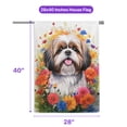 thumbnail image 5 of Welcome Spring Summer Shih Tzu Portrait Flower Blue Sky House Flag 28x40in Double Sided Lion Dog Lover Gifts Outdoor Decor - 12001, 5 of 5