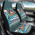 thumbnail image 3 of ZIATUBLE Hummingbird Front Auto Seat Cover Aztec Southwest High Back Design Front Seats Only Pack of 2 Universal Fit Cars SUV Trucks Seat Protector Auto Interior Accessories for Women, 3 of 7