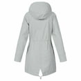 thumbnail image 2 of Qiylii Women Hooded Thick Jacket Long Sleeve Drawstring Design Windbreaker, 2 of 2