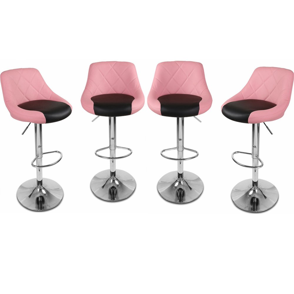 Magshion Faux Leather Bar Stools Adjustable 360 Degree Swivel Backrest