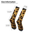 thumbnail image 2 of Vsdgher Golden Leopard Glitter Knee Socks, High Socks Long Stretchy Sock Women Knee High Stocking, Long Socks for Women, 2 of 6
