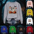 thumbnail image 4 of Godom Halloween Womens Sweatshirts Pumpkin Graphic Crewneck Sweaters Casual Tops Comfy Fall Fashion Outfits Winter Clothes 2025, 4 of 7