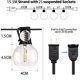thumbnail image 3 of G40 25 luces de cadena LED luces de enchufe de patio al aire libre bombillas inastillables, luces colgantes resistentes a la intemperie, base E12, negro ACTIVE Biensenido a ACTIVE, 3 of 3