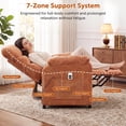 thumbnail image 5 of Dolonm Electric Power Recliner Chair with Side Pocket & Remote, Modern Chenille Nursery Recliner Chair for Living Room, Orange, 5 of 9