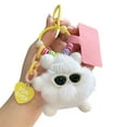 thumbnail image 7 of Cute Plush Keychain with Knit Hat & Sunglasses, Soft Charm for Backpacks and Keys, 7 of 7