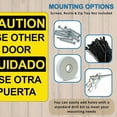 thumbnail image 4 of ADA CENTRAL SIGNS - OSHA Warning Please Use Other Door Sign in English and Spanish Language - ADA Compliant Digitally Printed Text Wall Signs - Safety Signs for Warehouse, Work Site - Plastic 5” x 7”, 4 of 7