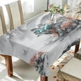 thumbnail image 4 of 60"x60" Chinese Style Tablecloth, Waterproof Washable Polyester Square Table Cover, Durable Tablecloth for Kitchen Dining Table Party Decor, 4 of 7