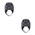 thumbnail image 4 of Sonducket Cascos de fútbol de esponja para deportes de adultos, protección anticolisión para la cabeza, protector de cabeza transpirable Negro XL 2piezas, 4 of 6