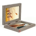 thumbnail image 6 of 4 Pack Hinged 4x6 Picture Frame, Rustic Wood Grain 4 by 6 Photo Frames for Tabletop Display, 6 of 7