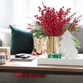 thumbnail image 3 of 4 Pack Artificial Red Berry Stems - 20 Inch Christmas Holly Berry Branches for Holiday Home Decor and Crafts, 3 of 5