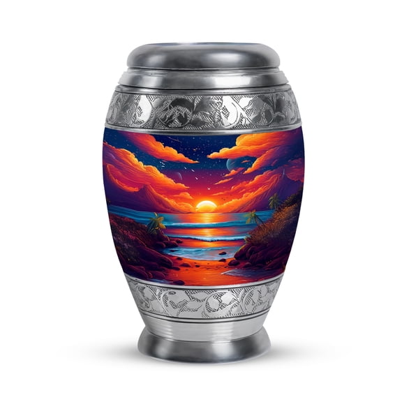 SABURIAL Beach & Water Urn for Mom & Dad Ash - Cremation Urns for Male & Female Ash - Decorative Urns for Adult Ashes Male - Burial & Funeral Urn for Human Remains - Small Keepsake 3 Inch - Pack of 1