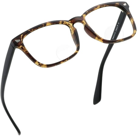 LifeArt Bifocal Reading Glasses with Round Lenses, Blue Light Blocking Glasses, Gaming Glasses, TV Glasses for Women Men, Anti Glare (Brown Tortoise, +0.00/+1.25 Magnification)