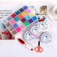 thumbnail image 3 of Kit de cuentas de arcilla, cuentas de arcilla polimérica redondas planas de 24 colores con cuerda de seda transparente, 3 of 5