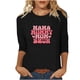 thumbnail image 1 of Blusas para Mujeres Casual 3/4 Manga Cuello Redondo Impreso Suelto, Mujer 3/4 Manga Tops Y Blusas para Diario, 1 of 4