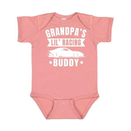 

Inktastic Grandpas Lil Racing Buddy Gift Baby Boy or Baby Girl Bodysuit