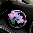 thumbnail image 5 of HUONA Creative Hibiscus Perfume Clip Car Decorative Scent Clip Air Conditioning Vent Flower Air Freshener Yellow, 5 of 9