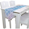 thumbnail image 3 of Coolnut Table Runner 13"x90", Pink-Blue Mermaid Scales Washable Table Cloth Runner for Holiday Home Wedding Table Top Decoration, 3 of 5