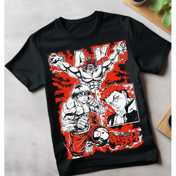 Baki the Grappler T Shirt Baki Hanma Manga Yujiro Hanma Baki Anime Shirt