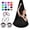 Black, variant on Unbranded Aerial Yoga Hammock Swing Set Anti-Gravity Nylon Fabric with Carabiners and Daisy Chains Green