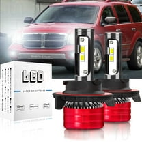 For 2004-2009 Dodge Durango Headlights 9008/H13 LED Light High and Low Beam Bulbs 2pc