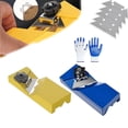 thumbnail image 1 of Hand Plane Gypsum Board Cutting Tool - Professional Drywall Edge Chamfer Tool with 10 SK5 Blades | Precise 45°/90° Plasterboard Fast Cutter & Planer, Clog-Free Manual Trimmer (Yellow + Blue), 1 of 7
