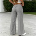 thumbnail image 4 of WERYOUNG Casual Loose Wide Leg Pants For Women Lightweight Long Trousers With Pockets Everyday Comfort Palazzo Pants For Women Comfortable Bottoms XL, 4 of 6