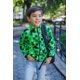 thumbnail image 5 of Chaqueta Minecraft Creeper para niños pequeños, forro polar con cremallera, verde 7-8, 5 of 9