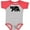 Baseball Heather and Red, variant on Inktastic West Virginia Black Bear Silhouette Boys or Girls Baby Bodysuit