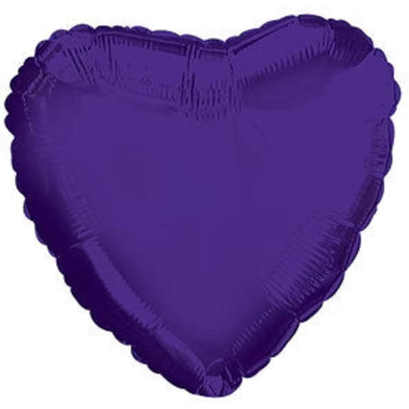 PMU Valentine’s Day Inch Heart Shaped Pink 18 Inch Mylar-Foil Balloon Valentine's Day, Proposal, Special Events, Photo Props Party Decoration and Accessories Purple Pkg/1