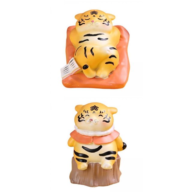 de Tigre Pequeña de Dibujos , Modelo de Pequeña pa Oficina, , Colección a+Estatuilla Pequeña de Tigre de Dibujos Sunnimix estatua de tigres