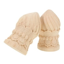 TABLZONE 2pcs Unfinished Wood Finials Smooth Round Finial Ends For Curtain Rods DIY Enthusiasts