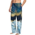thumbnail image 2 of Disketp Blue Marble Men'S Pajama Pants - Ultra Soft Fleece Sleep And Lounge Pants (Size: S-Xxl), 2 of 9
