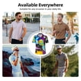 thumbnail image 6 of Lsque Geometry Dash Pattern Golf Shirts for Men Dry Fit Print Moisture Wicking Performance Short Sleeve Polo Shirt-X-Large, 6 of 7