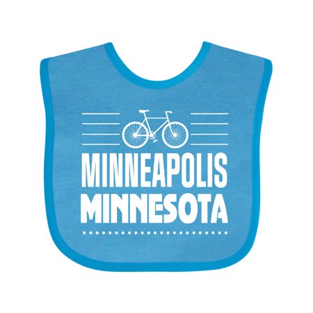 Inktastic Minneapolis Minnesota Biking Boys or Girls Baby Bib