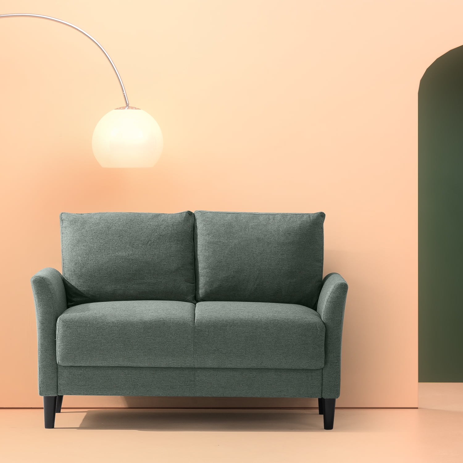 Zinus Jackie Loveseat Green Stone Walmart Com