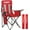 Red, variant on Nazhura 2 Pack Outdoor Camping Chairs Folding/Foldable/Portable with Cooler Pouch, Mesh Backrest and Cup Holder Pocket(Red, 2 Pack)