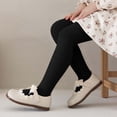 thumbnail image 2 of Pretxorve Kids Girls Tights Solid Knit Bow Dance Stretchy Casual Daily Wear Bottoms Sizes 2-7Y, 2 of 5