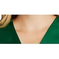 thumbnail image 3 of Vince Camuto Women's Wrap Front Hammered Satin Blouse Green Size 1X, 3 of 3