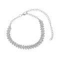 thumbnail image 1 of Primegos Women Anklet Irregular Rhombus Rhinestone Decor Adjustable Length Polished Lady Ankle Jewelry Ankle Chain Birthday Anniversaries Gift, 1 of 8