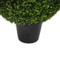 thumbnail image 4 of Vickerman 24" Artificial Potted Green Boxwood Ball., 4 of 8