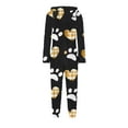 thumbnail image 6 of SERTG Kids Heart Print Hooded with Cute Bear Ears Double-Sided Fleece Fall Winter Zipper Front One-Piece Outfit Jumpsuit(Yellow,14-15 Years), 6 of 6