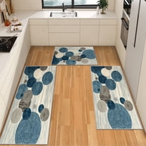 IsecretJoy Washable Kitchen Rugs Sets of 3, Non Slip Kitchen Mats for Floor Waterproof Stain Resistant Runner Rug for Kitchen, Laundry Room, Hallway