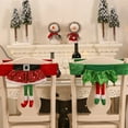 thumbnail image 1 of Ready 2022 Christmas Santa Claus Elf Legs Dining Chair Back Cover Kitchen Festive Decor, 1 of 7