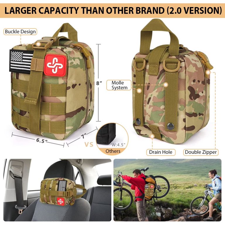 Bug Out Bag Backpack Survival Kit 250-Piece Survival Kit With Molle Bag ...