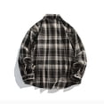 thumbnail image 4 of Dagugfen Shirts for Men Plus Size Button down Long Sleeve Loose Palid Casual Work Shirts Pocket Fall, 4 of 4