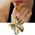 thumbnail image 2 of URTERYSER Vintage Flower Lovely Adjustable Finger Fashion Simple Stainless Steel Open Statement Jewelry for Womens, 2 of 8